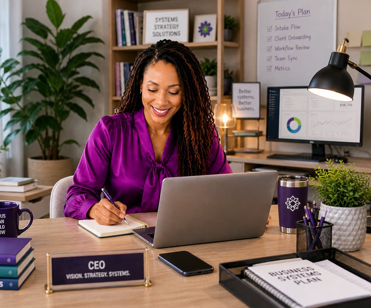 A business owner planning a connected customer experience