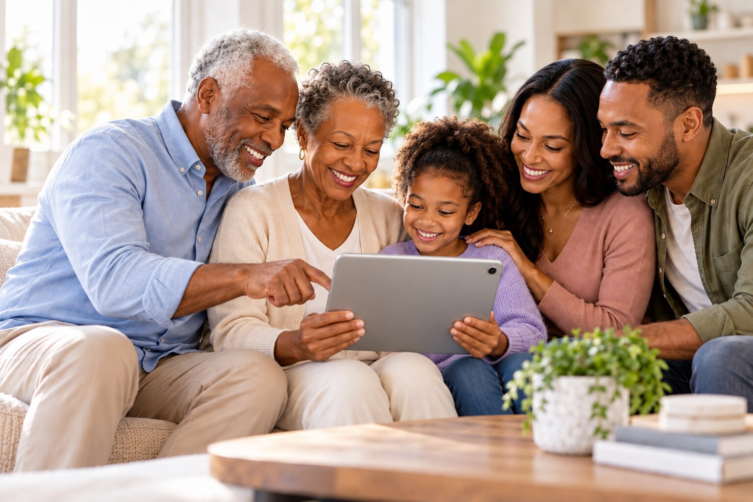 A multigenerational family organizing health information together with VitalVault